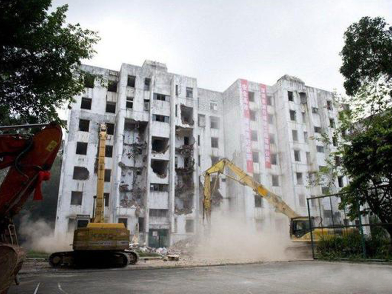 使用海沙的建筑物，墻體受損嚴(yán)重